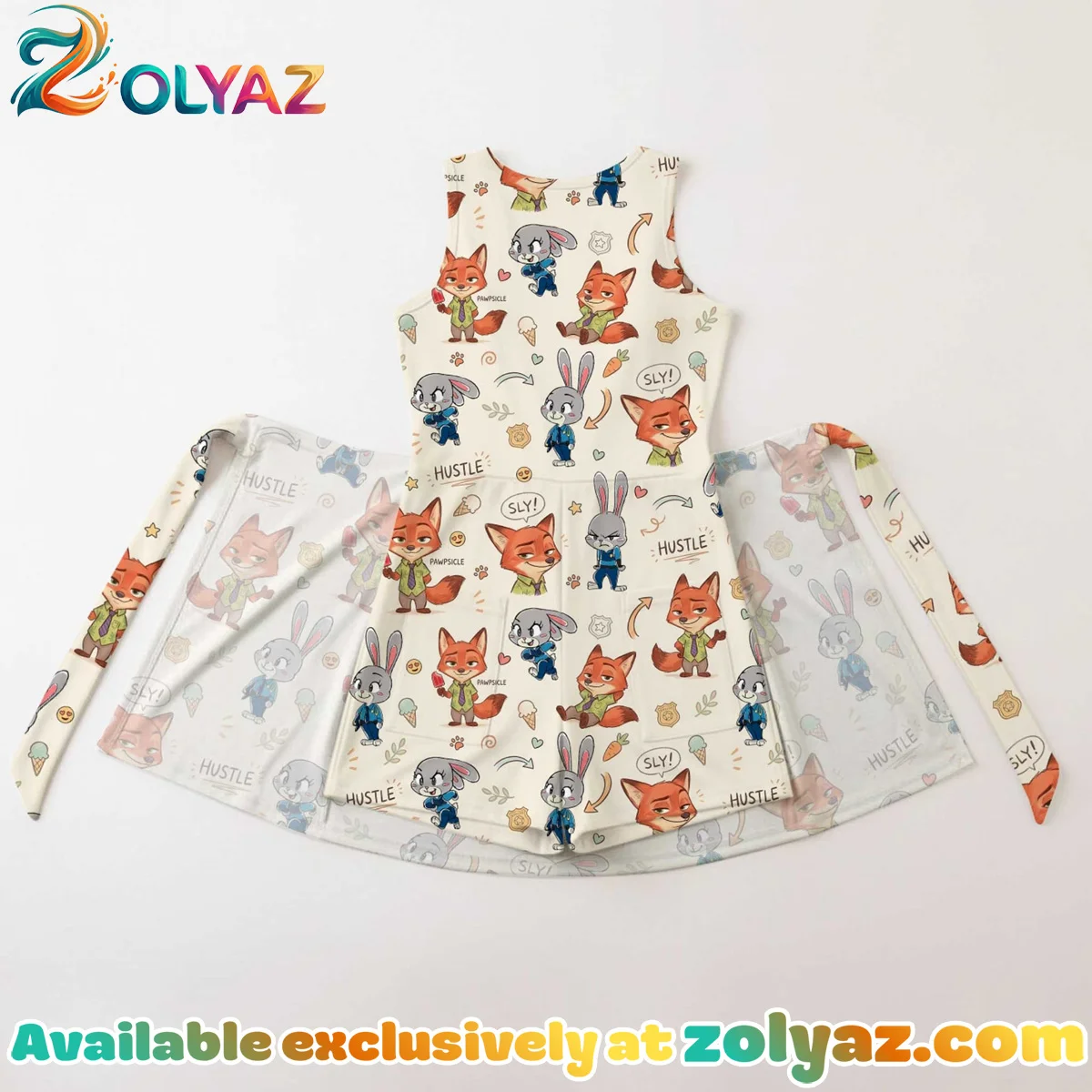 Girls Disney Nick Wilde and Judy Hopps Athletic Dress - Tennis Dress Skirt, Family Matching Outfit Girls Disney Nick Wilde and Judy Hopps Athletic Dress - Tennis Dress Skirt, Family Matching Outfit