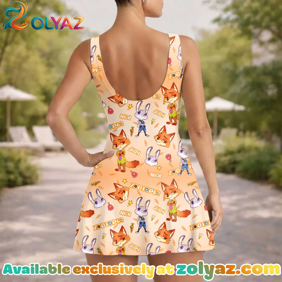 Girls Disney Nick Wilde and Judy Hopps Orange Athletic Dress - Tennis Dress Skirt, Family Matching Outfit Girls Disney Nick Wilde and Judy Hopps Orange Athletic Dress - Tennis Dress Skirt, Family Matching Outfit