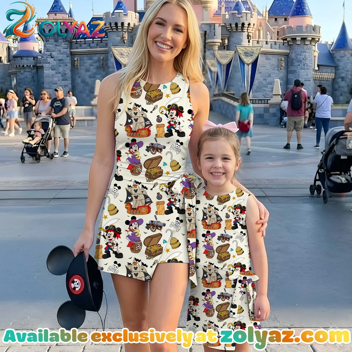 Girls Disney Pirate Adventure Athletic Dress - Tennis Dress Skirt, Family Matching Disney Outfit