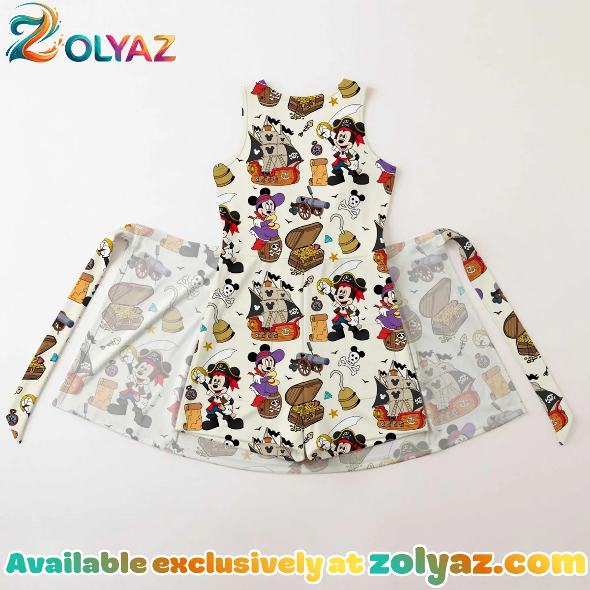 Girls Disney Pirate Adventure Athletic Dress - Tennis Dress Skirt, Family Matching Disney Outfit Girls Disney Pirate Adventure Athletic Dress - Tennis Dress Skirt, Family Matching Disney Outfit