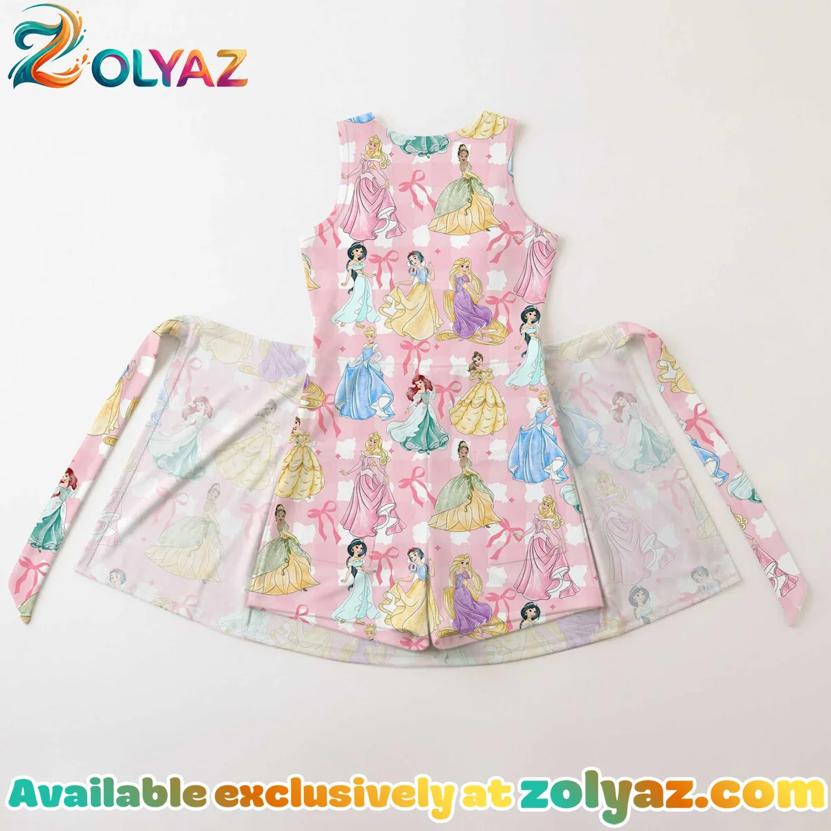 Girls Disney Princess Bow Athletic Dress - Tennis Dress Skirt, Family Matching Disney Outfit Girls Disney Princess Bow Athletic Dress - Tennis Dress Skirt, Family Matching Disney Outfit