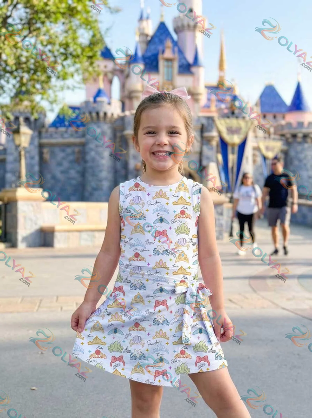 Girls Disney Princess Crown Athletic Dress - Tennis Dress Skirt, Family Matching Outfit Girls Disney Princess Crown Athletic Dress - Tennis Dress Skirt, Family Matching Outfit