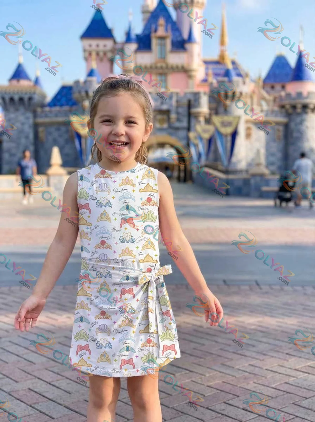 Girls Disney Princess Crown Athletic Dress - Tennis Dress Skirt, Family Matching Outfit Girls Disney Princess Crown Athletic Dress - Tennis Dress Skirt, Family Matching Outfit