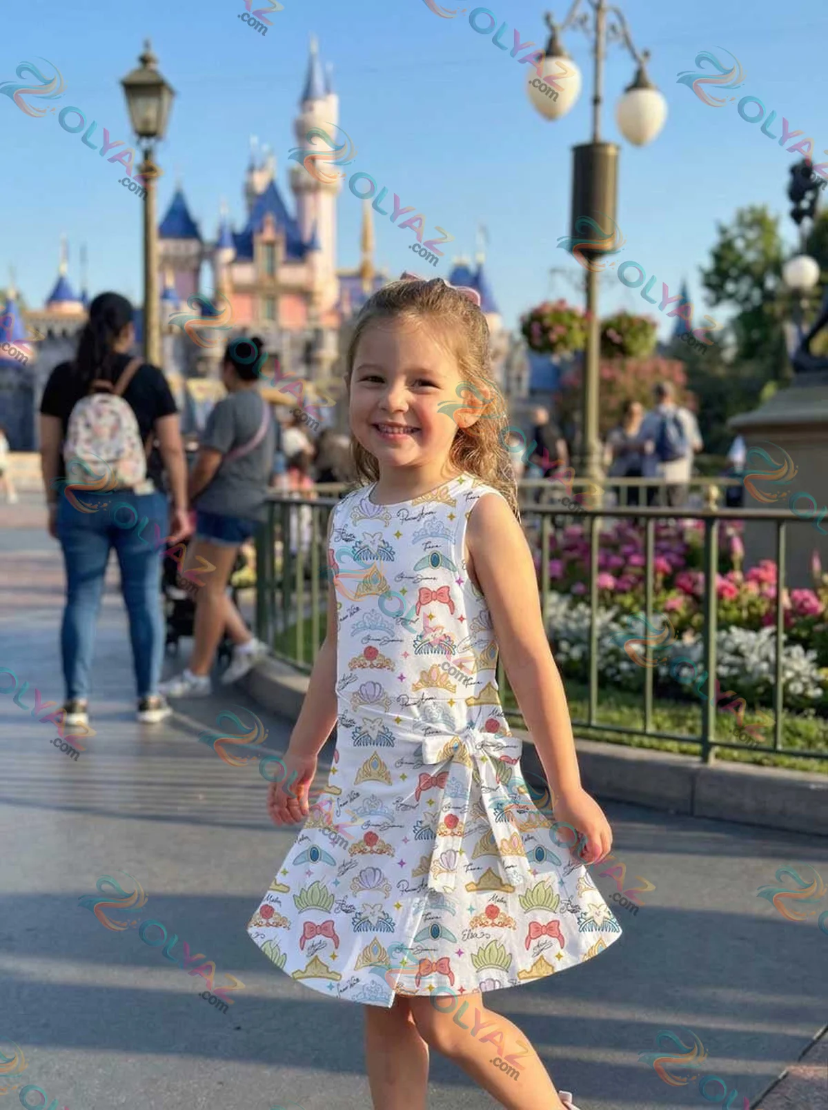 Girls Disney Princess Crown Athletic Dress - Tennis Dress Skirt, Family Matching Outfit Girls Disney Princess Crown Athletic Dress - Tennis Dress Skirt, Family Matching Outfit