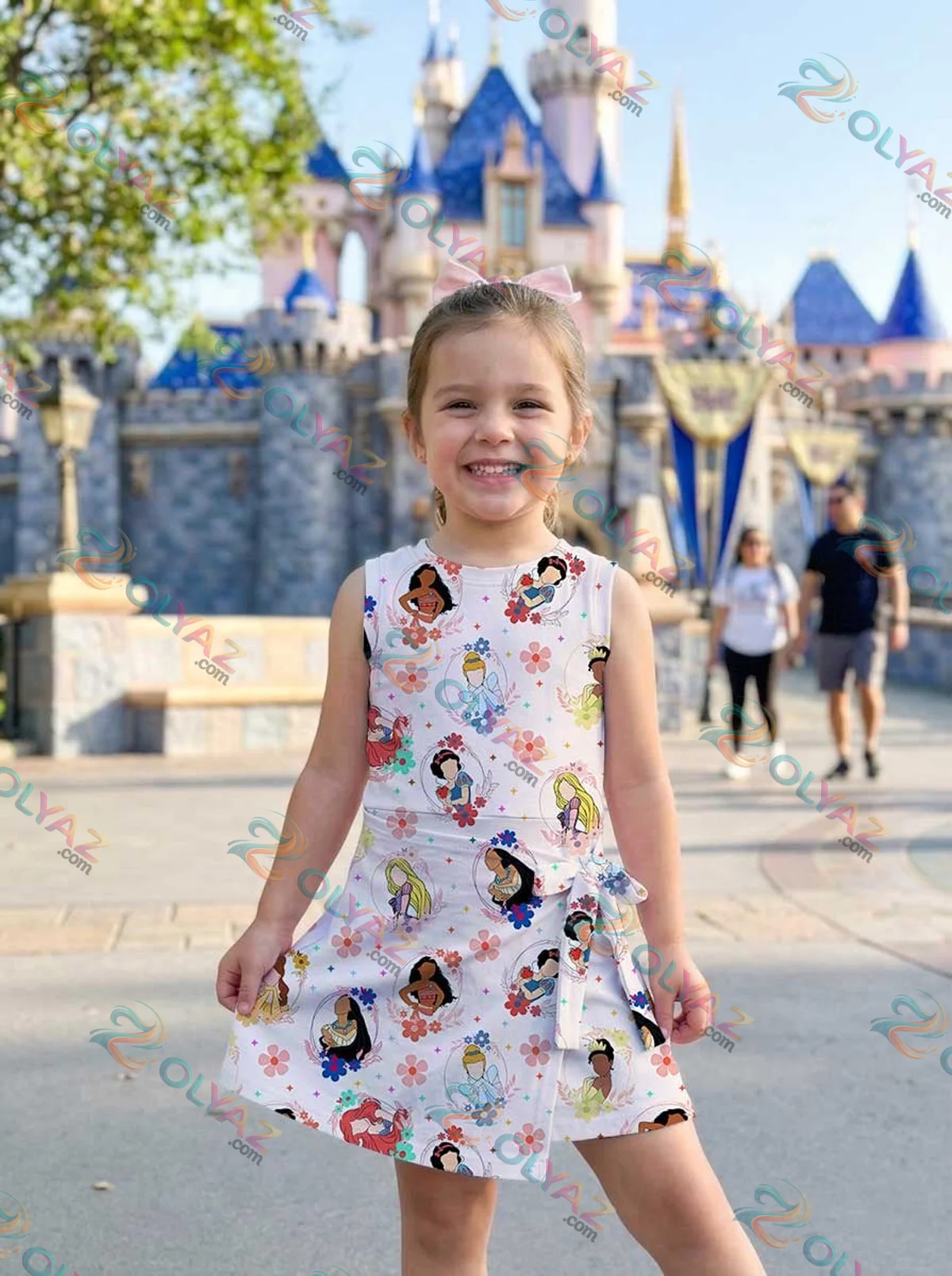 Girls Disney Princess Floral Athletic Dress - Tennis Dress Skirt, Family Matching Outfit Girls Disney Princess Floral Athletic Dress - Tennis Dress Skirt, Family Matching Outfit