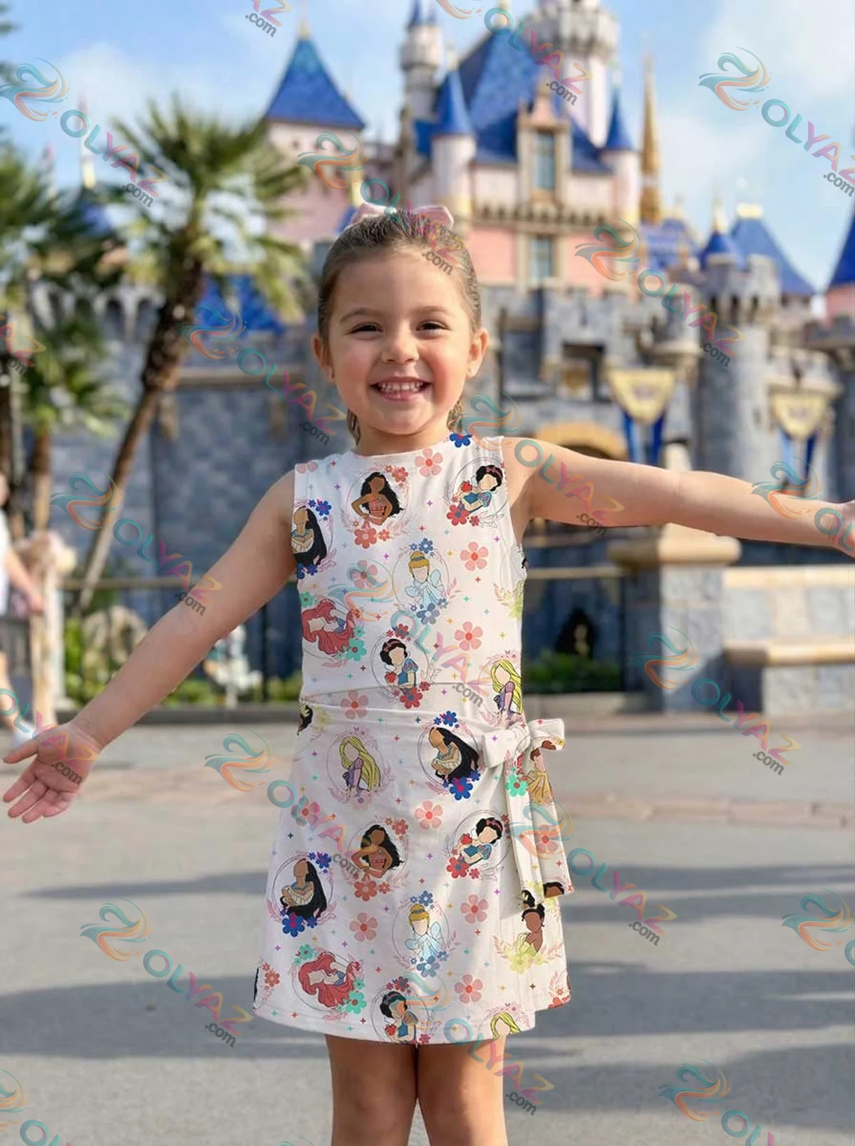 Girls Disney Princess Floral Athletic Dress - Tennis Dress Skirt, Family Matching Outfit Girls Disney Princess Floral Athletic Dress - Tennis Dress Skirt, Family Matching Outfit