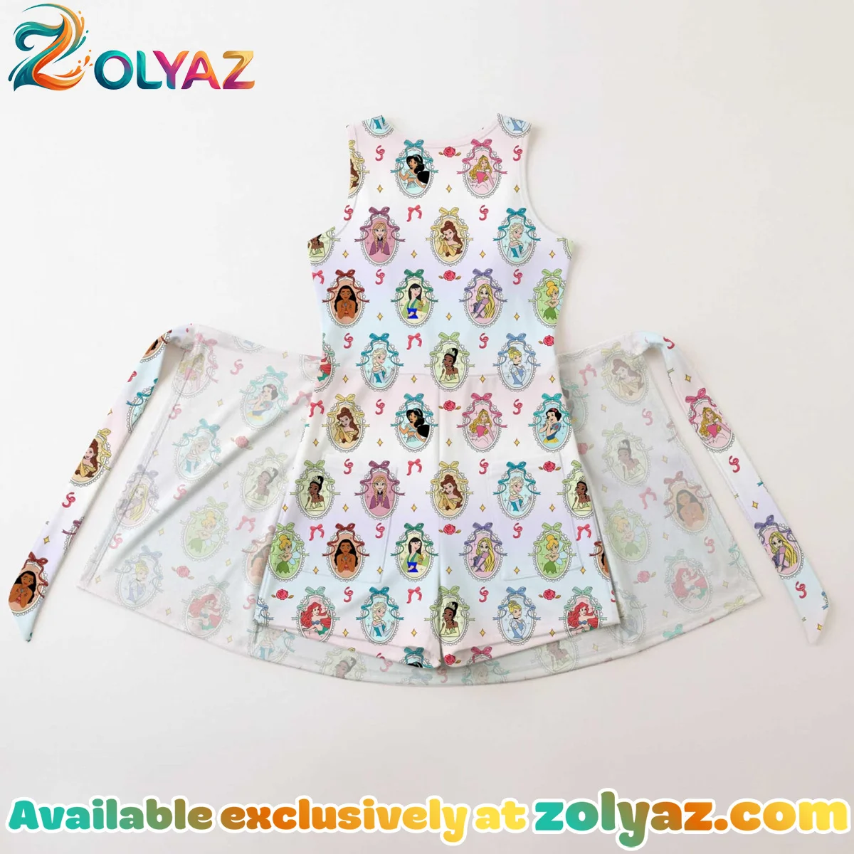 Girls Disney Princess Mirror Athletic Dress - Tennis Dress Skirt, Family Matching Outfit Girls Disney Princess Mirror Athletic Dress - Tennis Dress Skirt, Family Matching Outfit