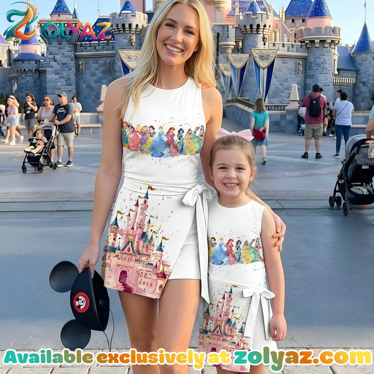 Girls Disney Princess Water Athletic Dress - Tennis Dress Skirt, Family Matching Vacation Outfit