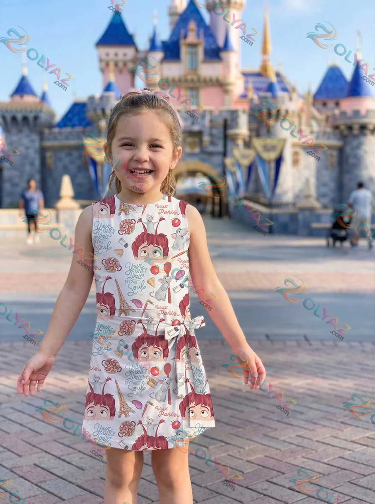 Girls Disney Ratatouille Paris Athletic Dress - Tennis Dress Skirt, Family Matching Outfit Girls Disney Ratatouille Paris Athletic Dress - Tennis Dress Skirt, Family Matching Outfit