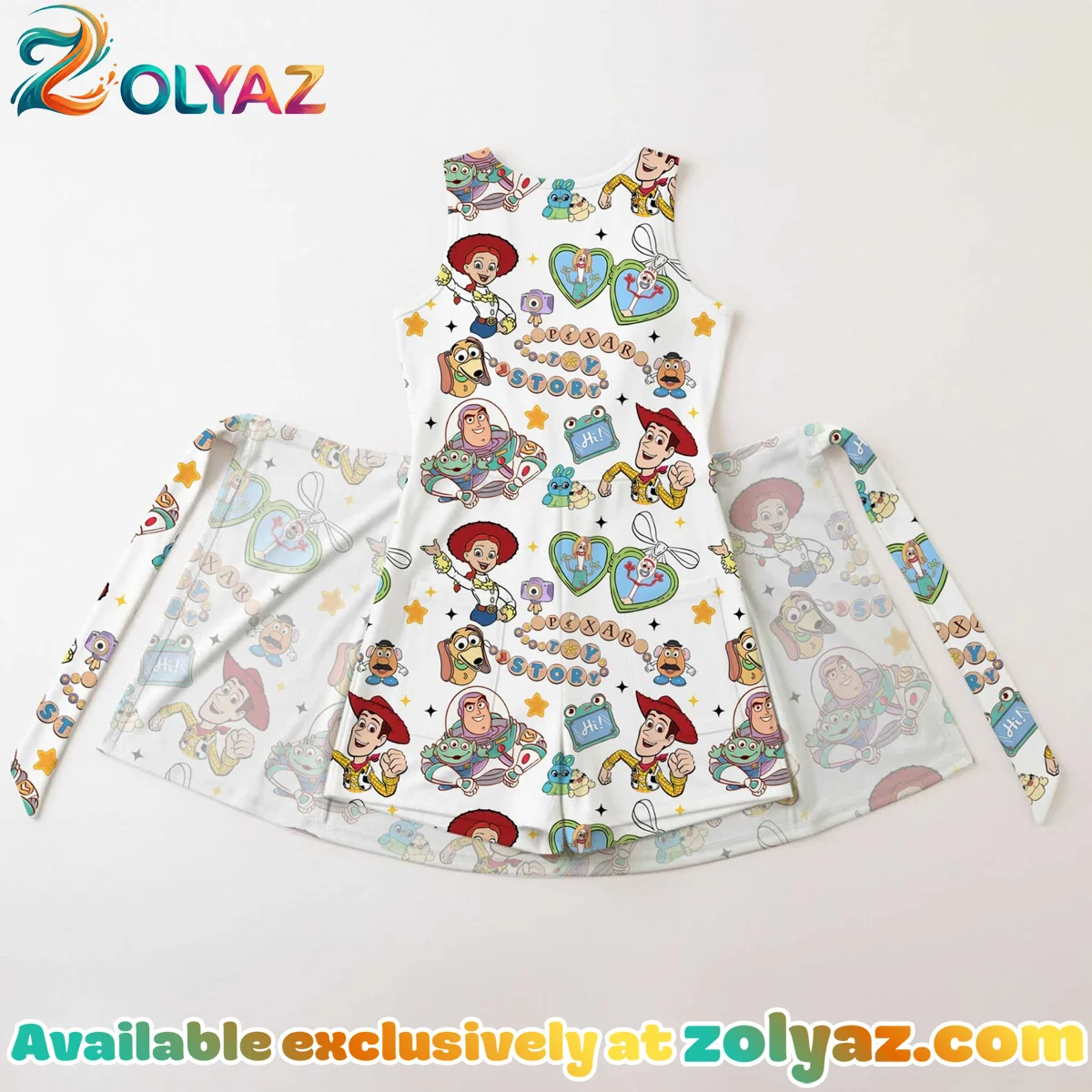 Girls Disney Toy Story Character Athletic Dress - Tennis Dress Skirt, Family Matching Outfit Girls Disney Toy Story Character Athletic Dress - Tennis Dress Skirt, Family Matching Outfit