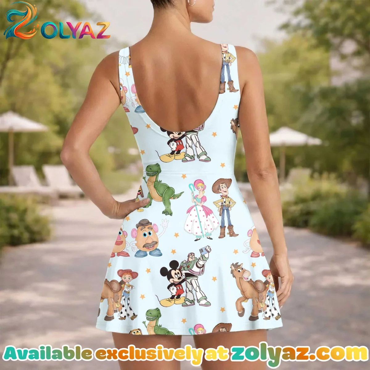 Girls Disney Toy Story Characters Athletic Dress - Tennis Dress Skirt, Family Matching Outfit Girls Disney Toy Story Characters Athletic Dress - Tennis Dress Skirt, Family Matching Outfit