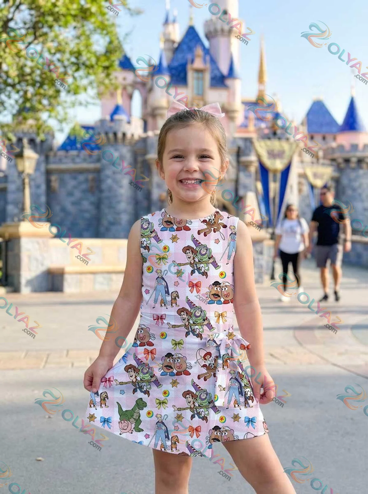 Girls Disney Toy Story Pink White Plaid Athletic Dress - Tennis Dress Skirt, Family Matching Outfit Girls Disney Toy Story Pink White Plaid Athletic Dress - Tennis Dress Skirt, Family Matching Outfit