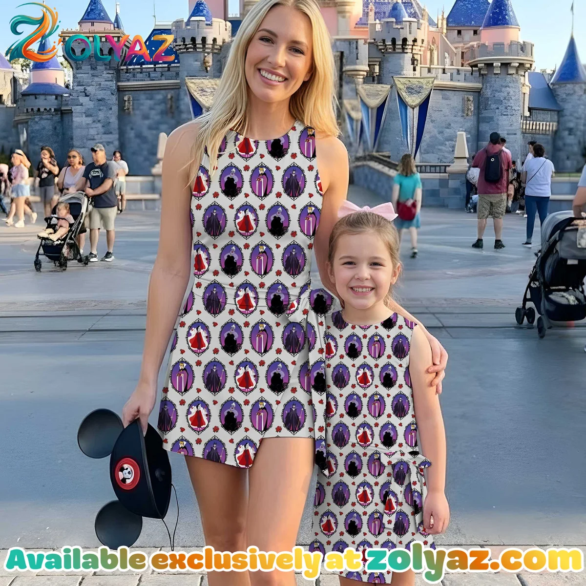 Girls Disney Villains Mirror Athletic Dress - Tennis Dress Skirt, Family Matching Disney Outfit