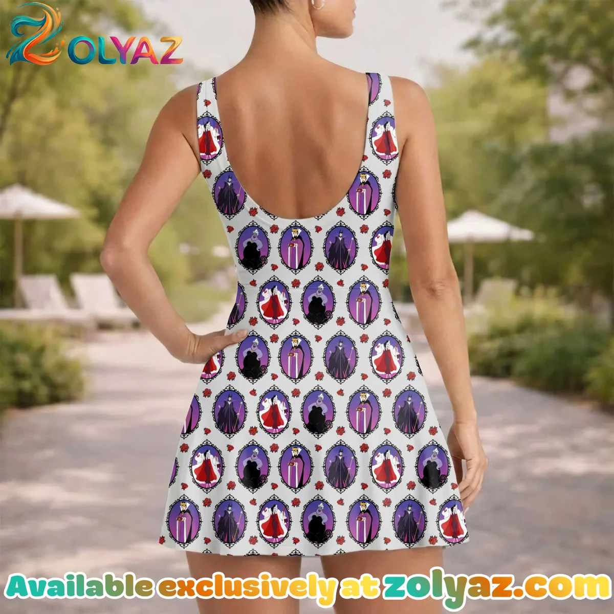 Girls Disney Villains Mirror Athletic Dress - Tennis Dress Skirt, Family Matching Disney Outfit Girls Disney Villains Mirror Athletic Dress - Tennis Dress Skirt, Family Matching Disney Outfit