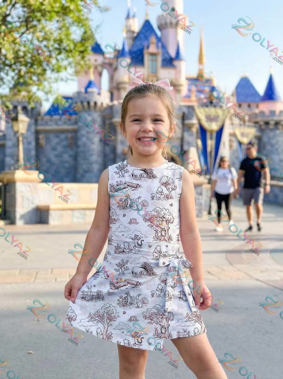 Girls Disney Winnie the Pooh Pink White Athletic Dress - Tennis Dress Skirt, Family Matching Outfit Girls Disney Winnie the Pooh Pink White Athletic Dress - Tennis Dress Skirt, Family Matching Outfit