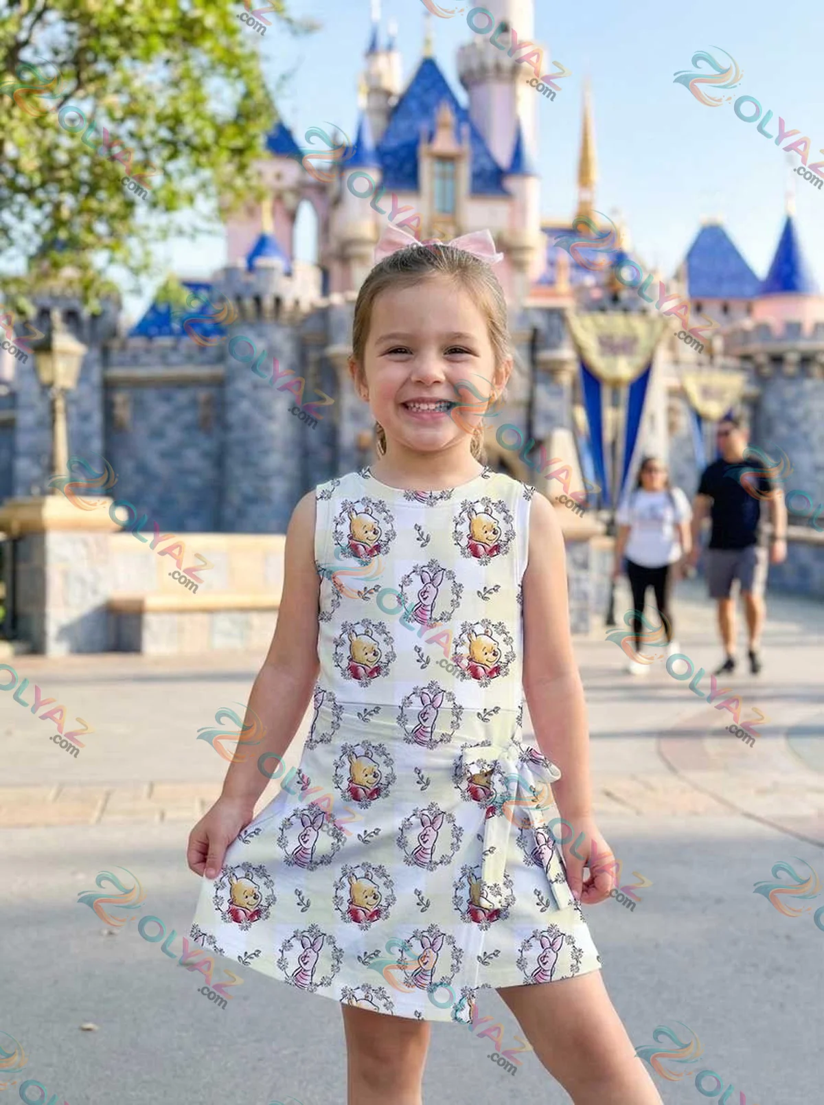 Girls Disney Winnie The Pooh Vintage Floral Athletic Dress - Tennis Dress Skirt, Family Matching Outfit Girls Disney Winnie The Pooh Vintage Floral Athletic Dress - Tennis Dress Skirt, Family Matching Outfit