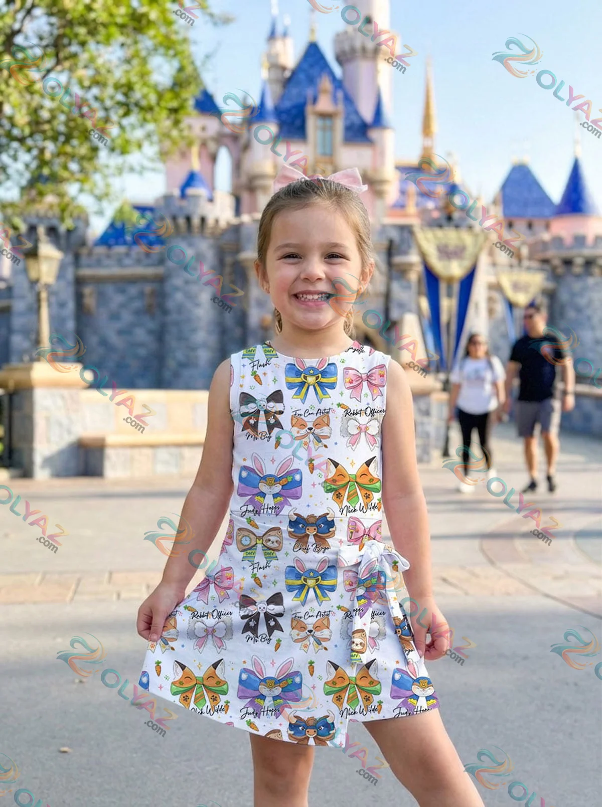 Girls Disney Zootopia Character Bows Athletic Dress - Tennis Dress Skirt, Family Matching Outfit Girls Disney Zootopia Character Bows Athletic Dress - Tennis Dress Skirt, Family Matching Outfit