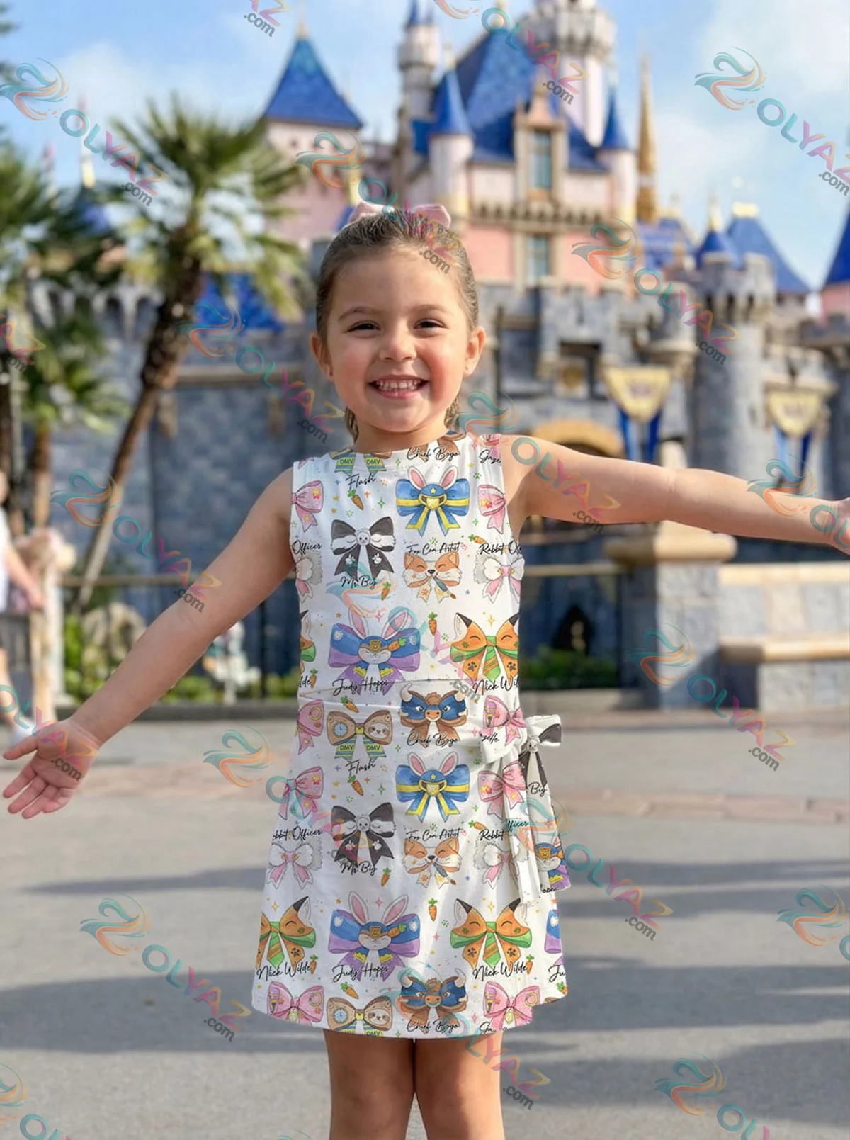 Girls Disney Zootopia Character Bows Athletic Dress - Tennis Dress Skirt, Family Matching Outfit Girls Disney Zootopia Character Bows Athletic Dress - Tennis Dress Skirt, Family Matching Outfit