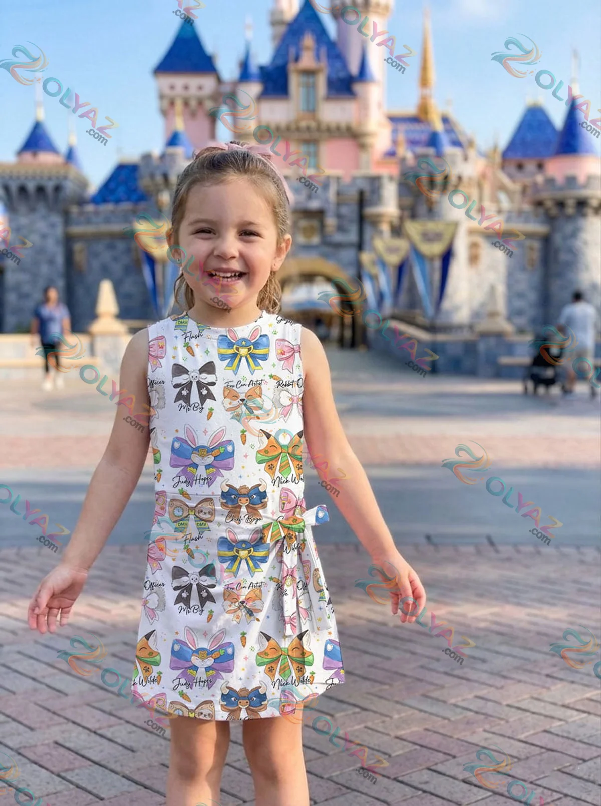 Girls Disney Zootopia Character Bows Athletic Dress - Tennis Dress Skirt, Family Matching Outfit Girls Disney Zootopia Character Bows Athletic Dress - Tennis Dress Skirt, Family Matching Outfit