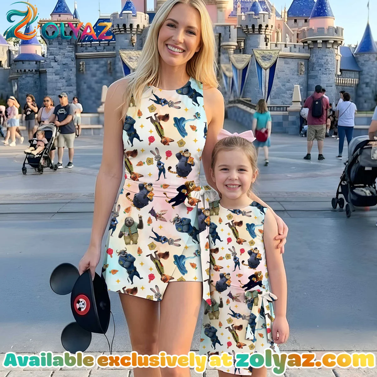Girls Disney Zootopia Characters Colorful Athletic Dress - Tennis Dress Skirt, Family Matching Outfit
