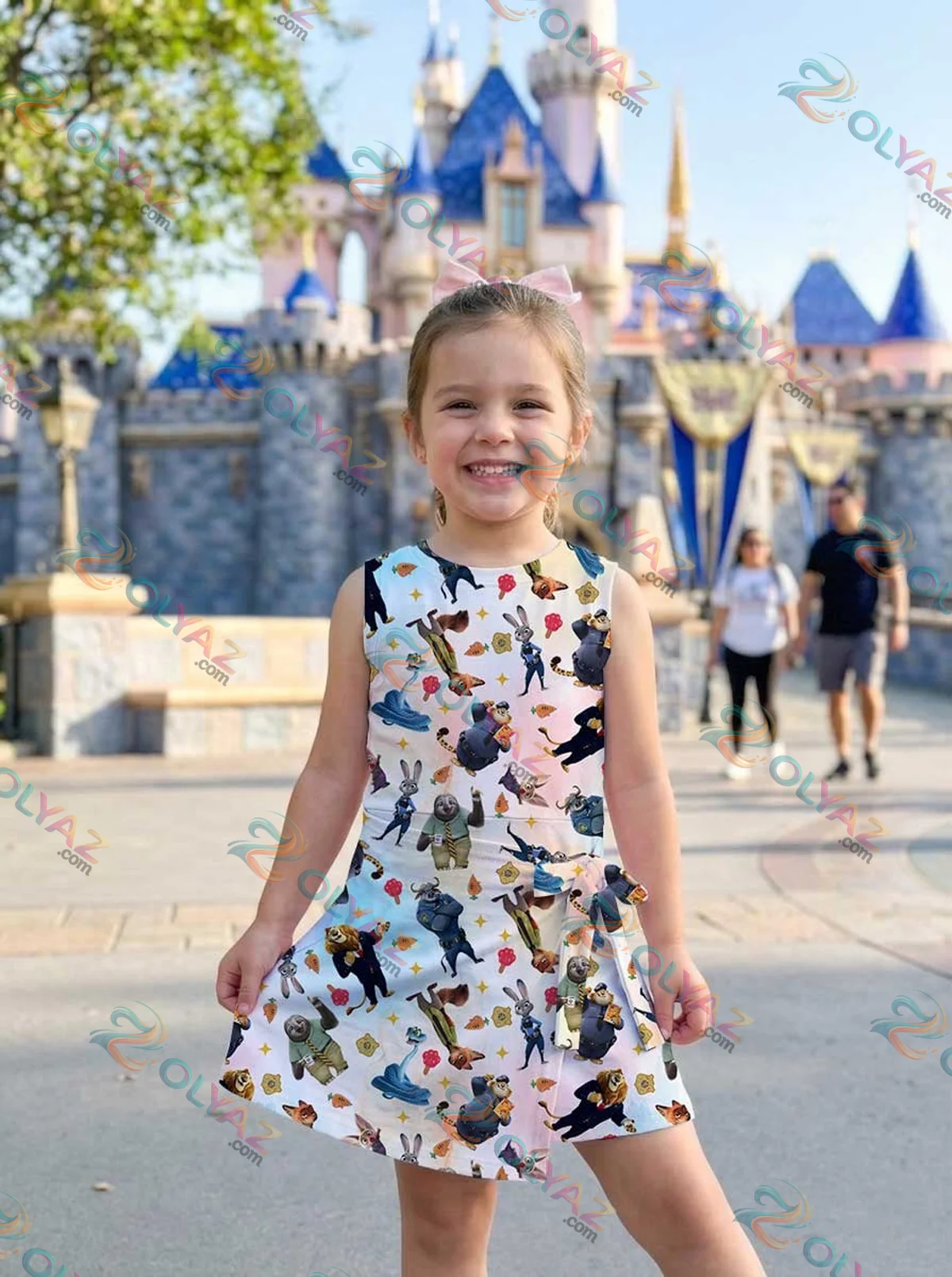 Girls Disney Zootopia Characters Colorful Athletic Dress - Tennis Dress Skirt, Family Matching Outfit Girls Disney Zootopia Characters Colorful Athletic Dress - Tennis Dress Skirt, Family Matching Outfit