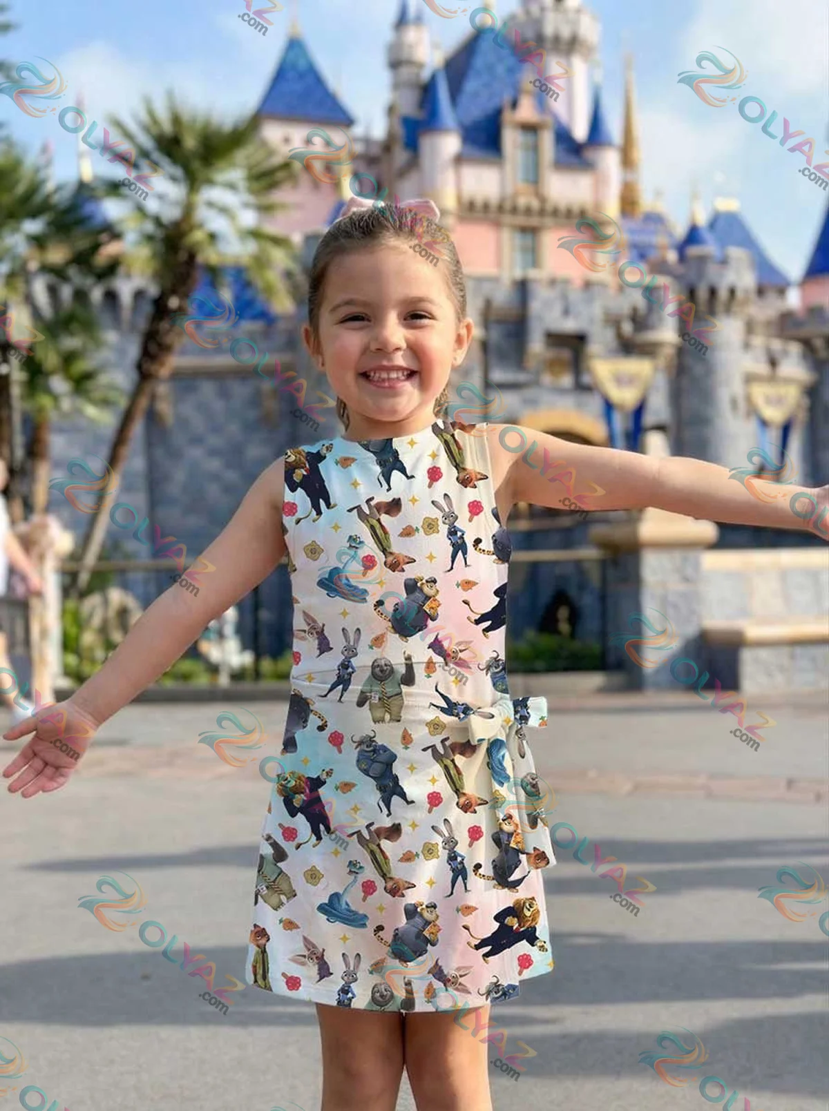 Girls Disney Zootopia Characters Colorful Athletic Dress - Tennis Dress Skirt, Family Matching Outfit Girls Disney Zootopia Characters Colorful Athletic Dress - Tennis Dress Skirt, Family Matching Outfit