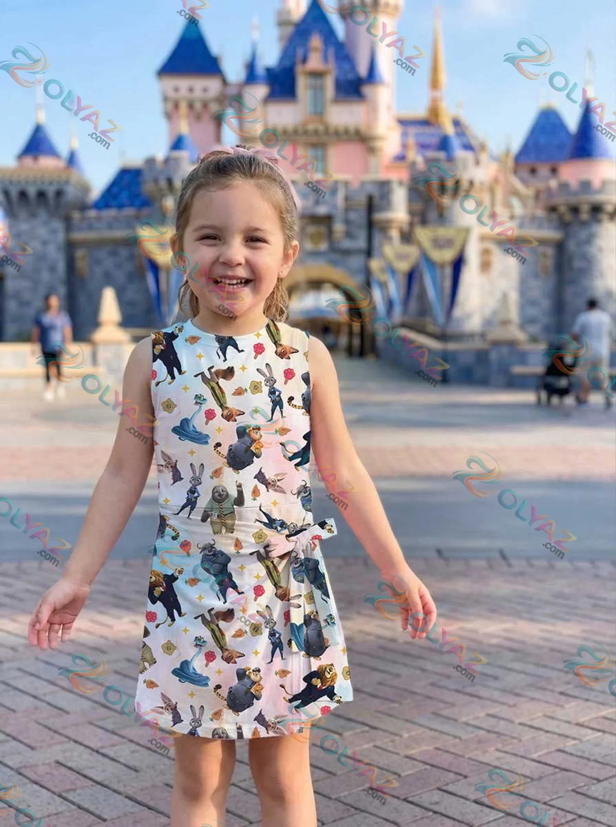 Girls Disney Zootopia Characters Colorful Athletic Dress - Tennis Dress Skirt, Family Matching Outfit Girls Disney Zootopia Characters Colorful Athletic Dress - Tennis Dress Skirt, Family Matching Outfit