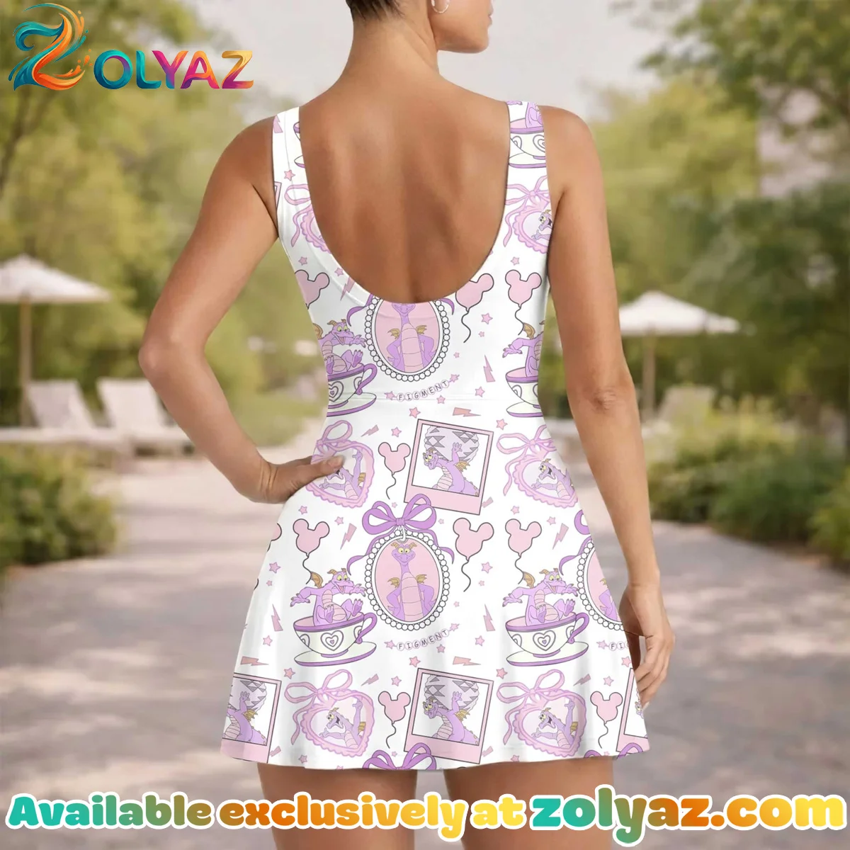 Girls Figment Coquette Athletic Dress - Tennis Dress Skirt, Family Matching Disney Outfit Girls Figment Coquette Athletic Dress - Tennis Dress Skirt, Family Matching Disney Outfit