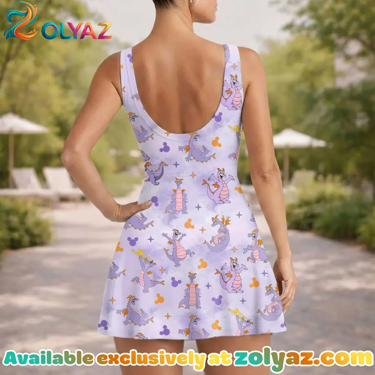 Girls Figment Dragon Athletic Dress - Tennis Dress Skirt, Family Matching EPCOT Outfit Girls Figment Dragon Athletic Dress - Tennis Dress Skirt, Family Matching EPCOT Outfit