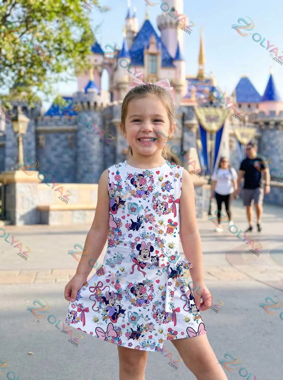 Girls Floral Minnie Athletic Dress - Tennis Dress Skirt, Family Matching Disney Outfit Girls Floral Minnie Athletic Dress - Tennis Dress Skirt, Family Matching Disney Outfit