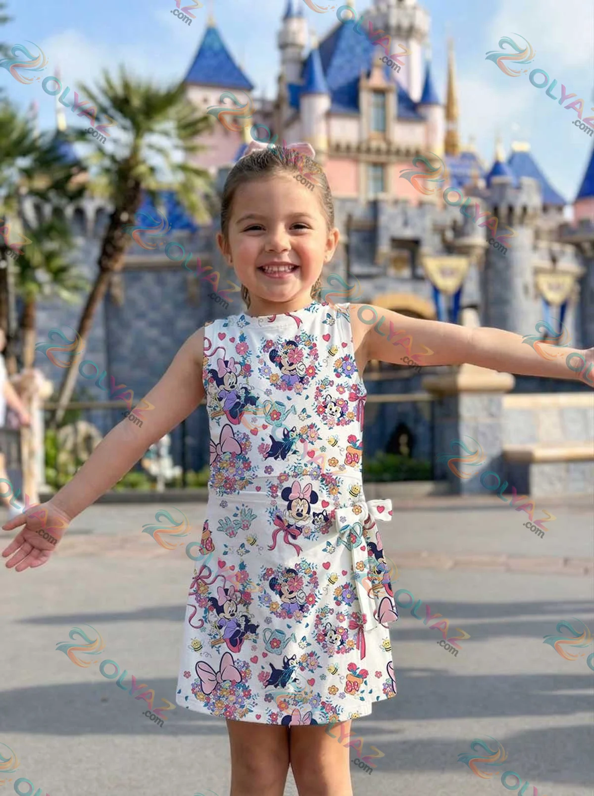 Girls Floral Minnie Athletic Dress - Tennis Dress Skirt, Family Matching Disney Outfit Girls Floral Minnie Athletic Dress - Tennis Dress Skirt, Family Matching Disney Outfit
