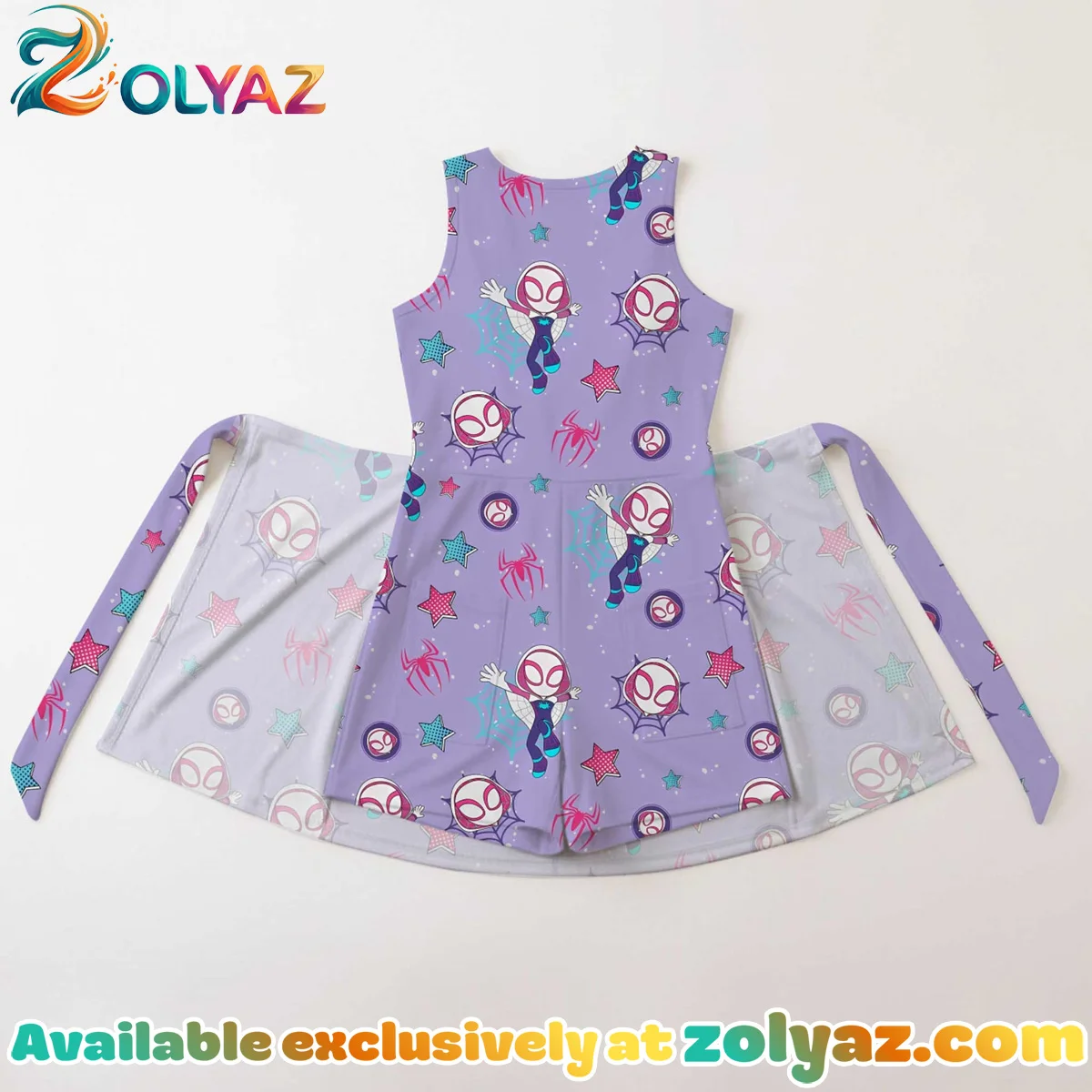 Girls Ghost Spider Athletic Dress - Tennis Dress Skirt, Family Matching Marvel Outfit Girls Ghost Spider Athletic Dress - Tennis Dress Skirt, Family Matching Marvel Outfit