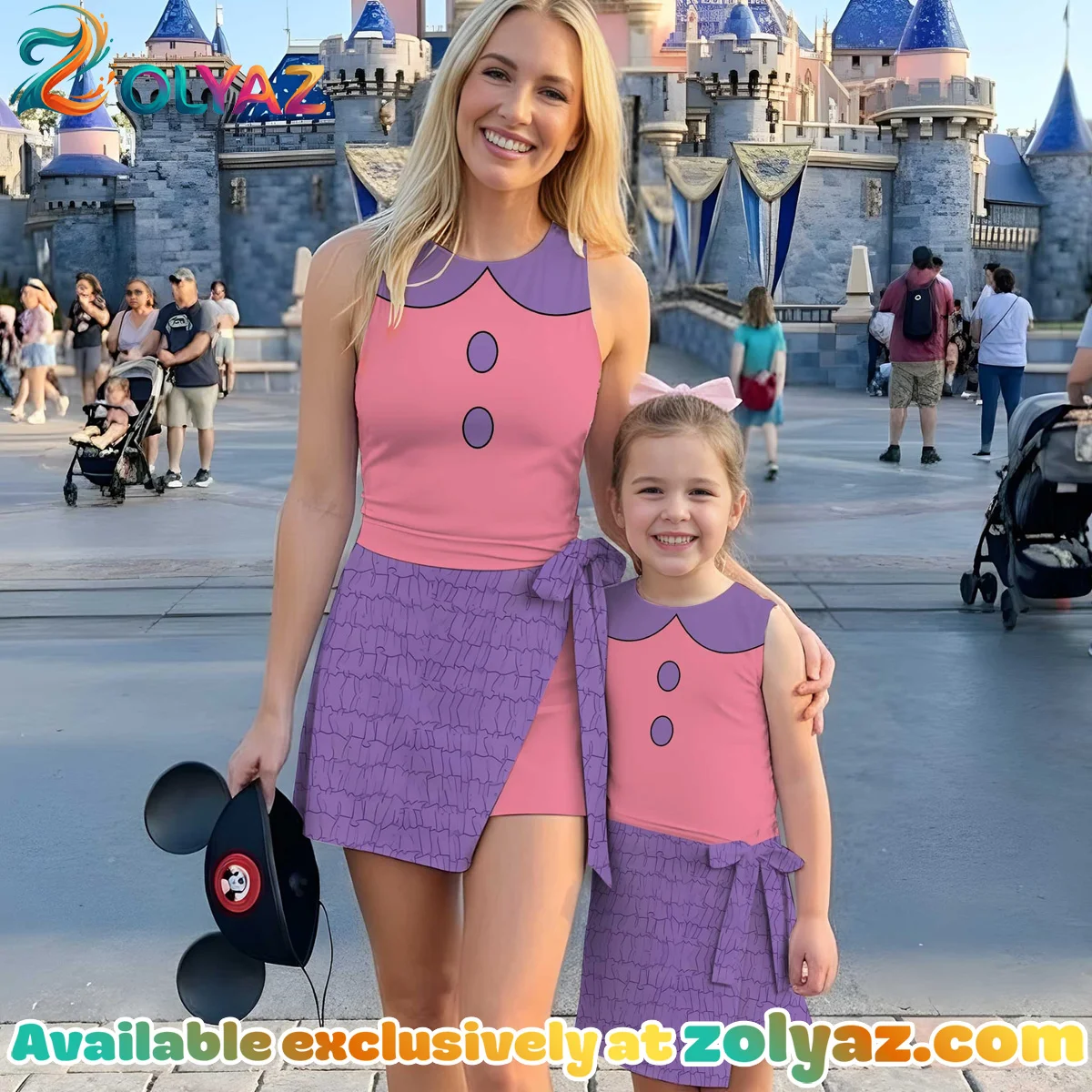 Girls Halloween Bat Wing Dress, Pink Purple Bat Costume Outfit, Cute Halloween Party Dress
