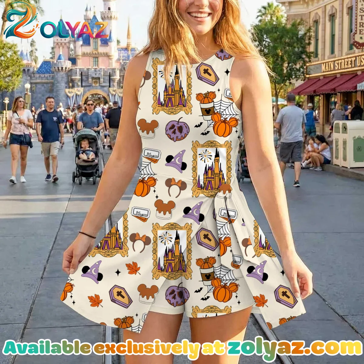 Girls Halloween Mickey Ears Athletic Dress - Tennis Dress Skirt, Family Matching Disney Outfit Girls Halloween Mickey Ears Athletic Dress - Tennis Dress Skirt, Family Matching Disney Outfit