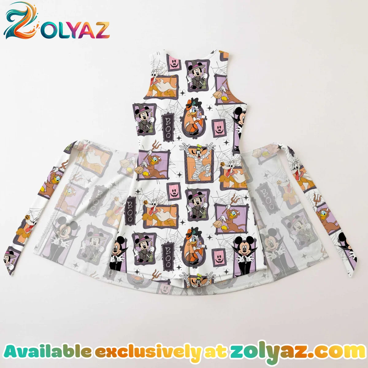 Girls Halloween Mickey Friends Athletic Dress - Tennis Dress Skirt, Family Matching Disney Outfit Girls Halloween Mickey Friends Athletic Dress - Tennis Dress Skirt, Family Matching Disney Outfit