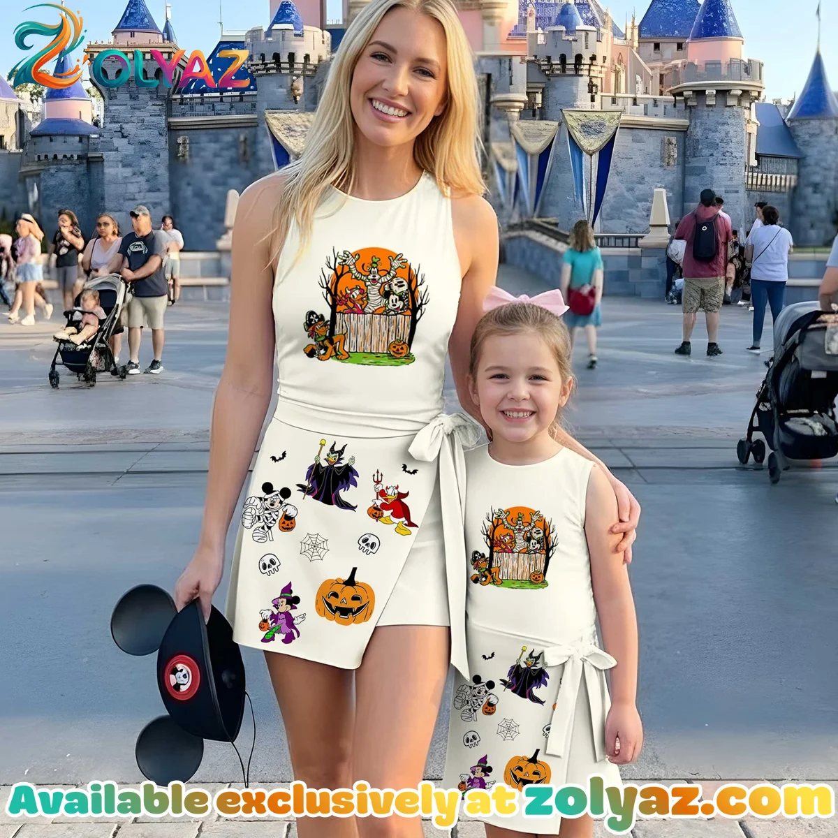 Girls Halloween Mickey Friends Athletic Dress - Tennis Dress Skirt, Family Matching Disney Outfit