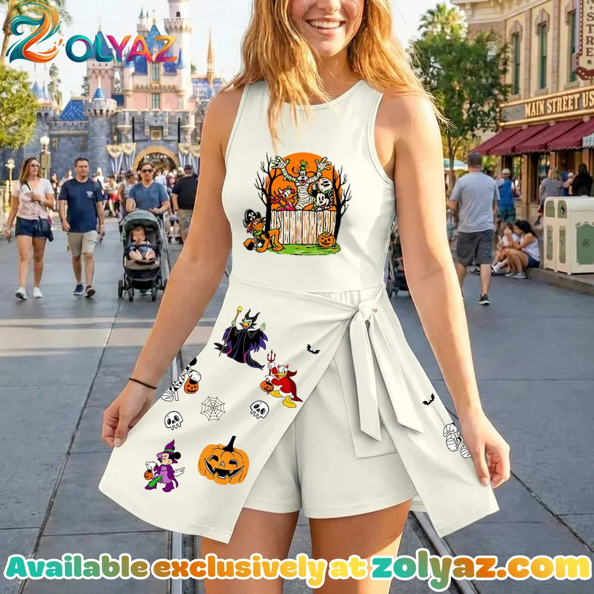 Girls Halloween Mickey Friends Athletic Dress - Tennis Dress Skirt, Family Matching Disney Outfit Girls Halloween Mickey Friends Athletic Dress - Tennis Dress Skirt, Family Matching Disney Outfit