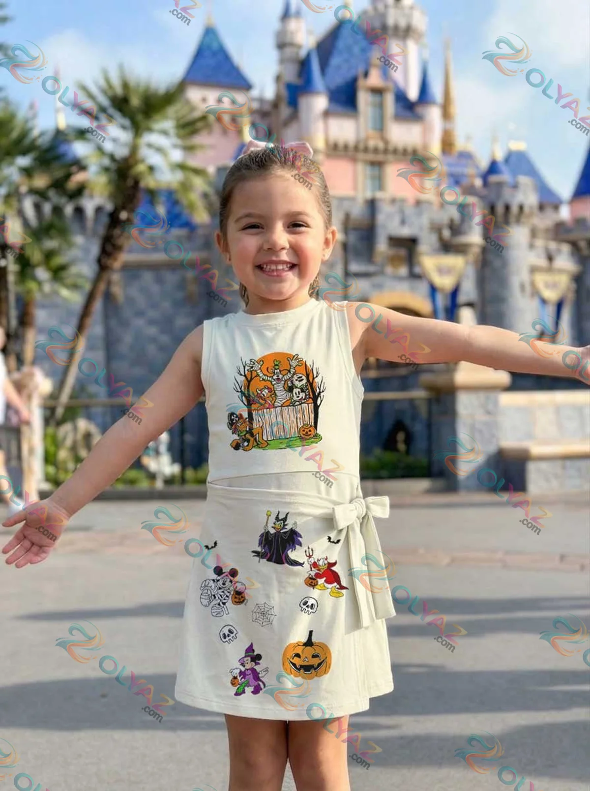 Girls Halloween Mickey Friends Athletic Dress - Tennis Dress Skirt, Family Matching Disney Outfit Girls Halloween Mickey Friends Athletic Dress - Tennis Dress Skirt, Family Matching Disney Outfit