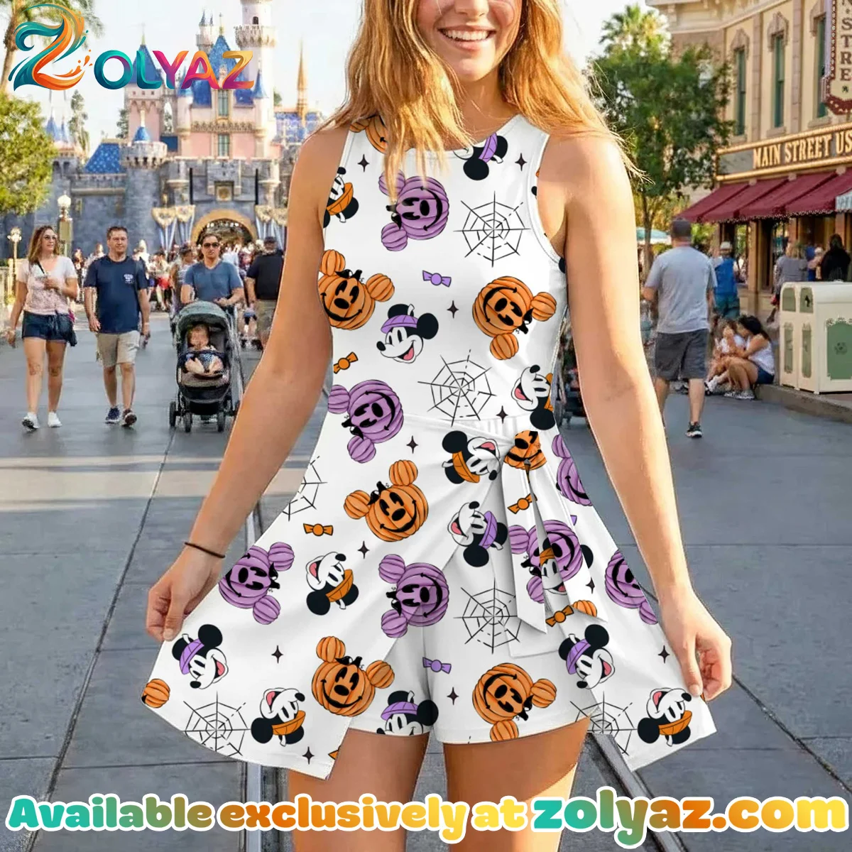 Girls Halloween Mickey Minnie Athletic Dress - Tennis Dress Skirt, Family Matching Disney Outfit Girls Halloween Mickey Minnie Athletic Dress - Tennis Dress Skirt, Family Matching Disney Outfit
