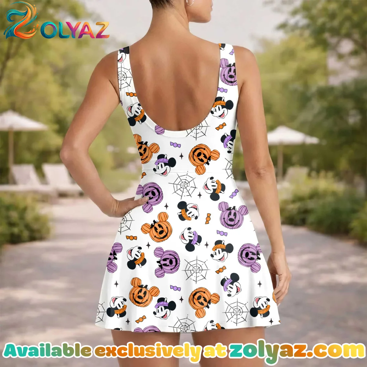 Girls Halloween Mickey Minnie Athletic Dress - Tennis Dress Skirt, Family Matching Disney Outfit Girls Halloween Mickey Minnie Athletic Dress - Tennis Dress Skirt, Family Matching Disney Outfit