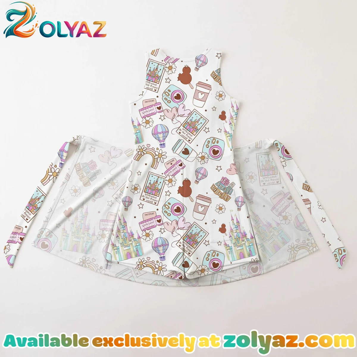 Girls Magical Disney Vacation Athletic Dress - Tennis Dress Skirt, Family Matching Outfit Girls Magical Disney Vacation Athletic Dress - Tennis Dress Skirt, Family Matching Outfit