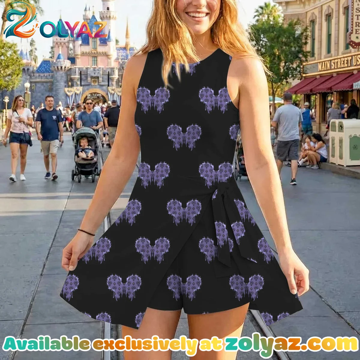 Girls Mickey Ears Pattern Athletic Dress - Tennis Dress Skirt, Family Matching Disney Outfit Girls Mickey Ears Pattern Athletic Dress - Tennis Dress Skirt, Family Matching Disney Outfit