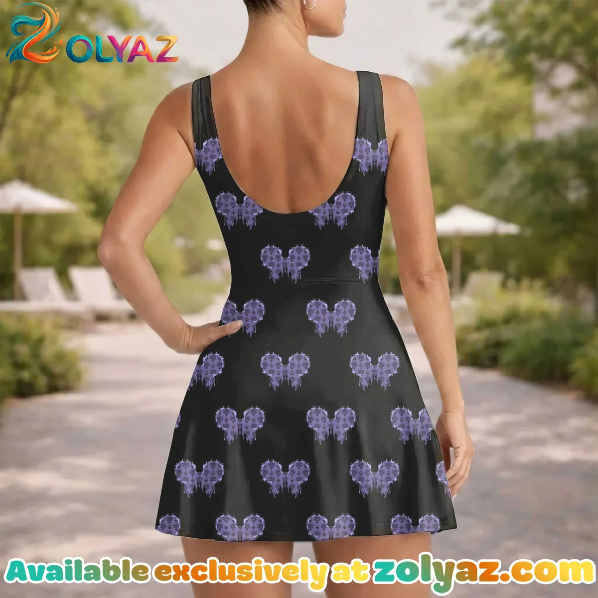Girls Mickey Ears Pattern Athletic Dress - Tennis Dress Skirt, Family Matching Disney Outfit Girls Mickey Ears Pattern Athletic Dress - Tennis Dress Skirt, Family Matching Disney Outfit