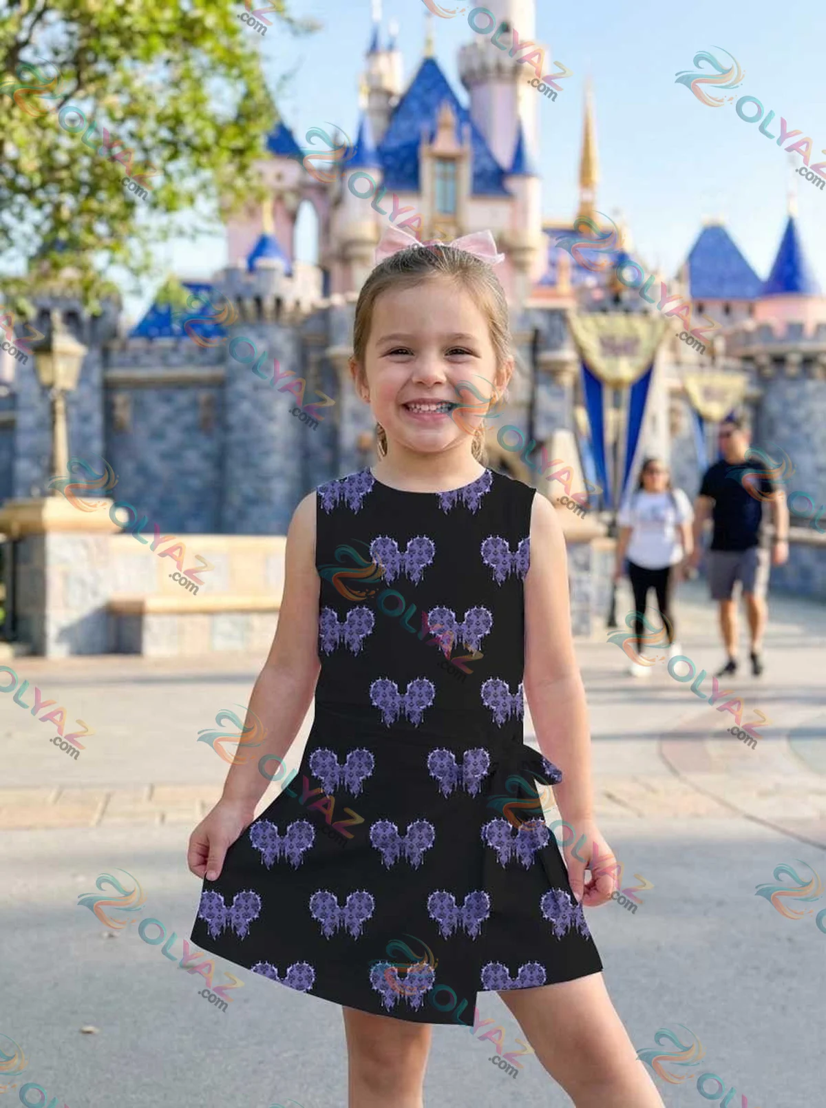 Girls Mickey Ears Pattern Athletic Dress - Tennis Dress Skirt, Family Matching Disney Outfit Girls Mickey Ears Pattern Athletic Dress - Tennis Dress Skirt, Family Matching Disney Outfit