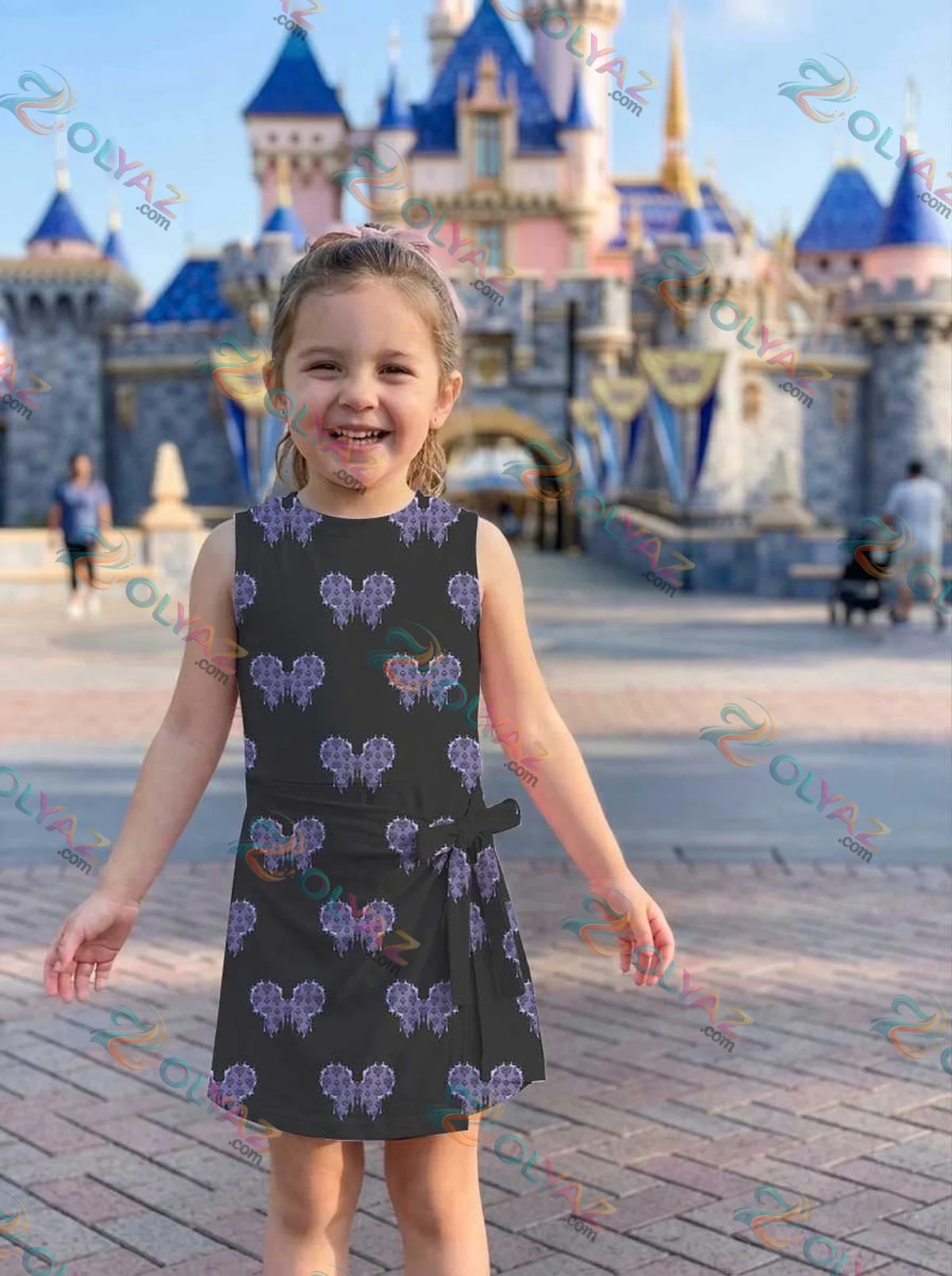 Girls Mickey Ears Pattern Athletic Dress - Tennis Dress Skirt, Family Matching Disney Outfit Girls Mickey Ears Pattern Athletic Dress - Tennis Dress Skirt, Family Matching Disney Outfit