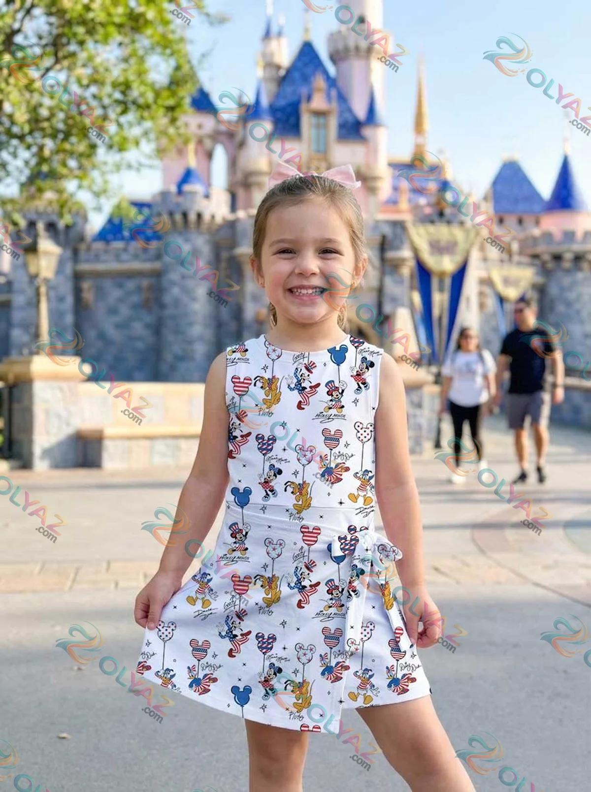 Girls Mickey Friends 4th Of July Athletic Dress - Tennis Dress Skirt, Family Matching Patriotic Outfit Girls Mickey Friends 4th Of July Athletic Dress - Tennis Dress Skirt, Family Matching Patriotic Outfit