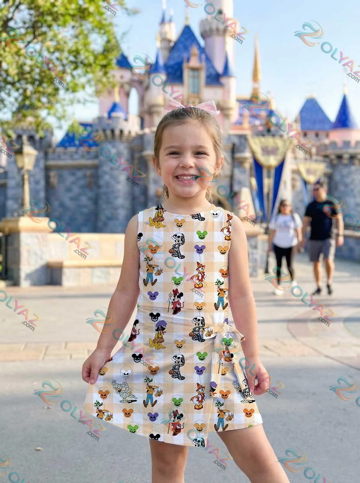 Girls Mickey Friends Checkerboard Athletic Dress - Tennis Dress Skirt, Family Matching Halloween Outfit Girls Mickey Friends Checkerboard Athletic Dress - Tennis Dress Skirt, Family Matching Halloween Outfit