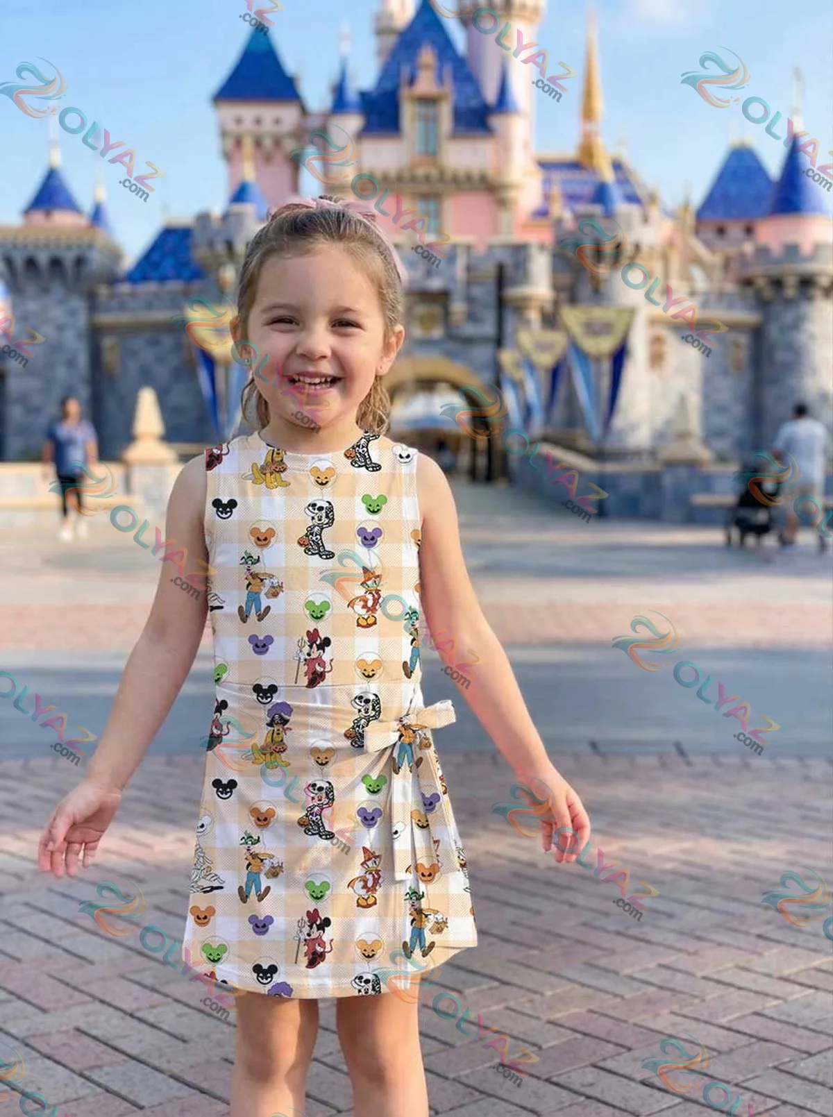 Girls Mickey Friends Checkerboard Athletic Dress - Tennis Dress Skirt, Family Matching Halloween Outfit Girls Mickey Friends Checkerboard Athletic Dress - Tennis Dress Skirt, Family Matching Halloween Outfit