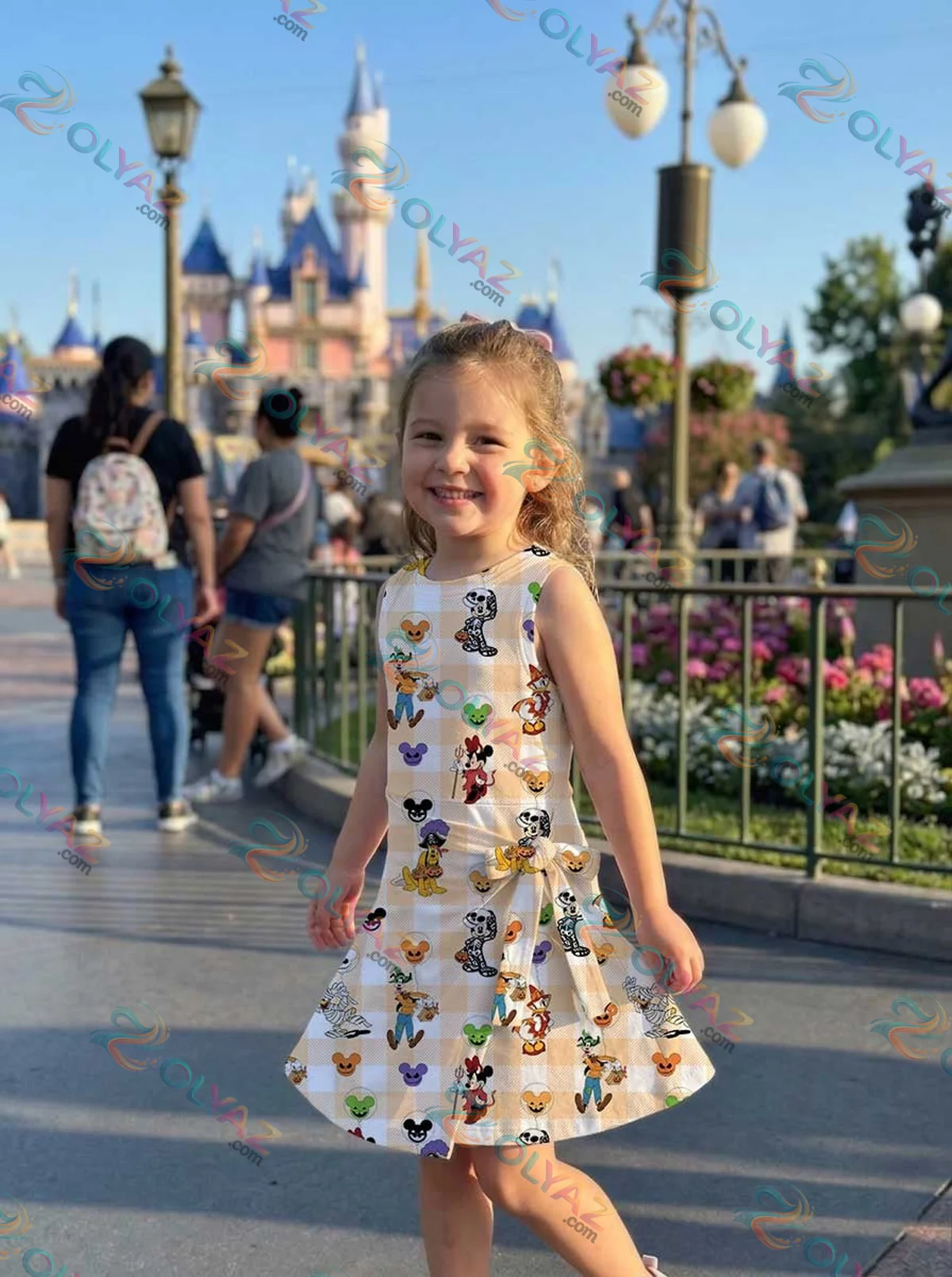 Girls Mickey Friends Checkerboard Athletic Dress - Tennis Dress Skirt, Family Matching Halloween Outfit Girls Mickey Friends Checkerboard Athletic Dress - Tennis Dress Skirt, Family Matching Halloween Outfit