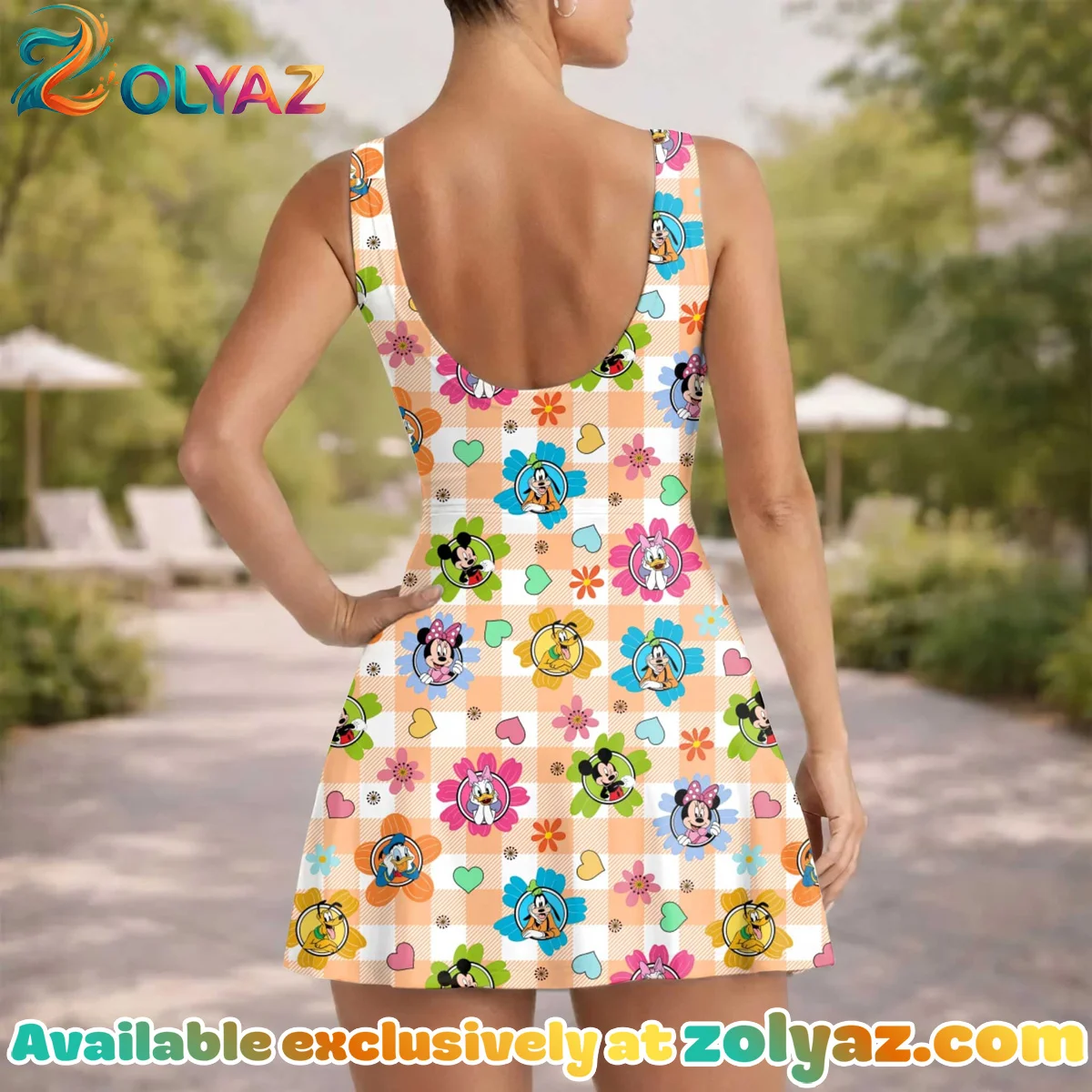 Girls Mickey Friends Floral Athletic Dress - Tennis Dress Skirt, Family Matching Disney Outfit Girls Mickey Friends Floral Athletic Dress - Tennis Dress Skirt, Family Matching Disney Outfit